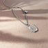 Solid 925 Sterling Silver Initial Crystal Personalised Alphabet Letter Necklace Silver
